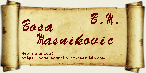 Bosa Masniković vizit kartica